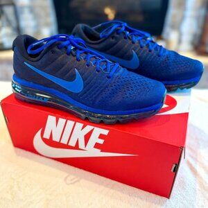 Men's Nike Air Max 2017 Running Training Shoes Deep Royal Blue Cobalt Men's Size